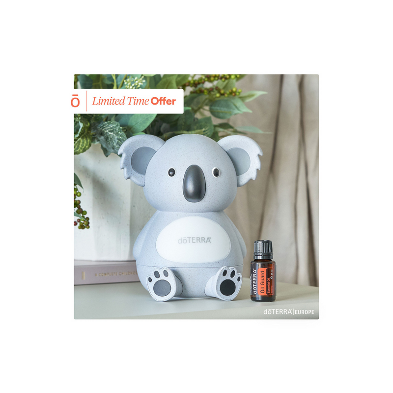 doTERRA Koala Diffuser with On Guard Essential Oil Blend (15ml) - LTO